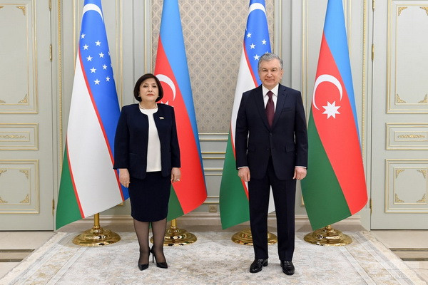 President of Uzbekistan receives the Chair of the Parliament of Azerbaijan
