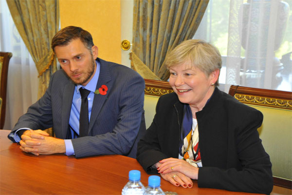 UBTIC Co-Chair Dame Barbara Hay visits Tashkent