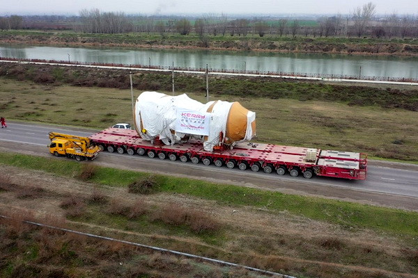 Прибыла вторая импортированная из Японии газовая турбина для строящейся в Сырдарье ТЭС