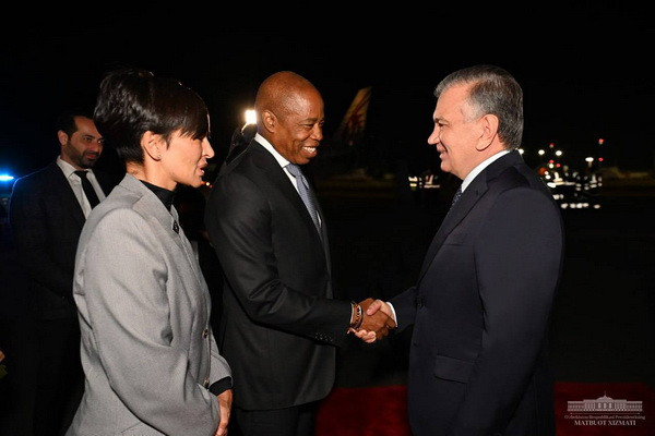 President of Uzbekistan arrives in the United States