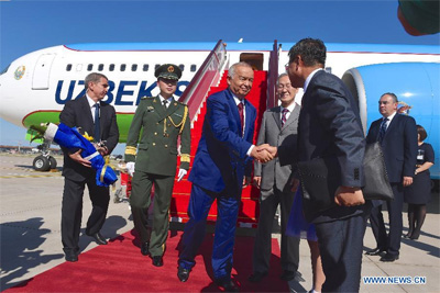 President of Uzbekistan arrives in China