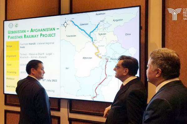 Issues regarding the implementation of the Uzbekistan-Afghanistan-Pakistan railway construction project were discussed