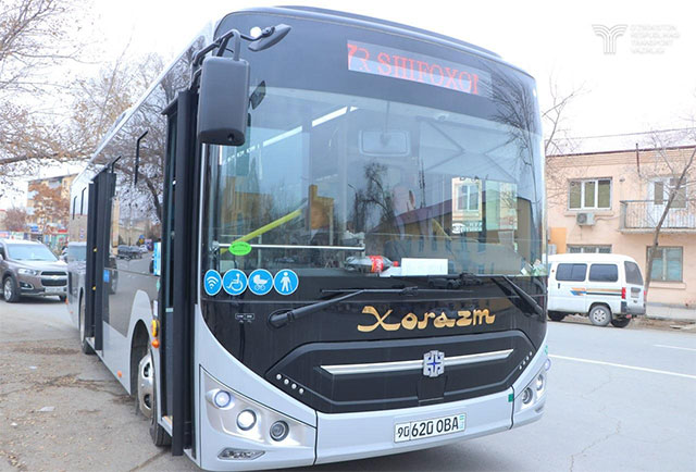 O‘rganchda aholiga yangi avtobuslar xizmat ko‘rsata boshladi
