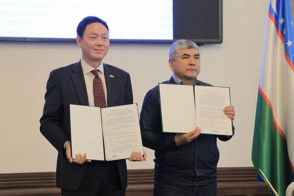 The Korean-Uzbek Business Association signs a memorandum on the implementation of a project for the processing of car waste in Syrdarya region