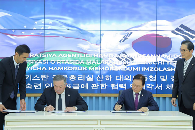 Uzbekistan and South Korea’s Gyeongsangnam-do Province Sign Labor Migration Agreement