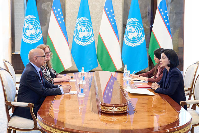 Samarqandda Saida Mirziyoyeva BMT Bosh kotibining yordamchisi Navid Xanif bilan uchrashuv o‘tkazdi