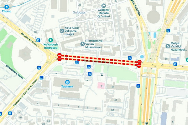 A section of Khadra Square and adjacent streets will be closed to traffic