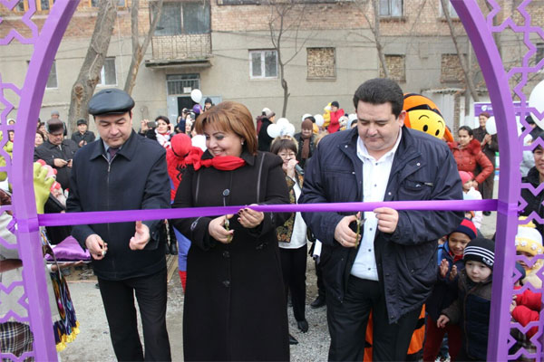 Ucell- Quvonch Makoni children playground opened in Gulistan