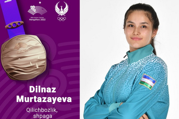 Hangzhou 2022: historical medal from Dilnaz Murtazaeva