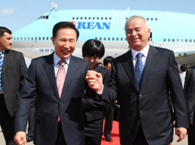 South Korean leader arrives in Uzbekistan