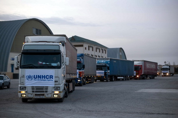 UNHCR distributed humanitarian assistance sent from Termez to Afghanistan
