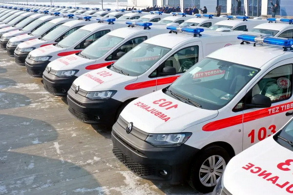 Uzbekistan Ambulance Service receives 100 Volkswagen Caddy vehicles