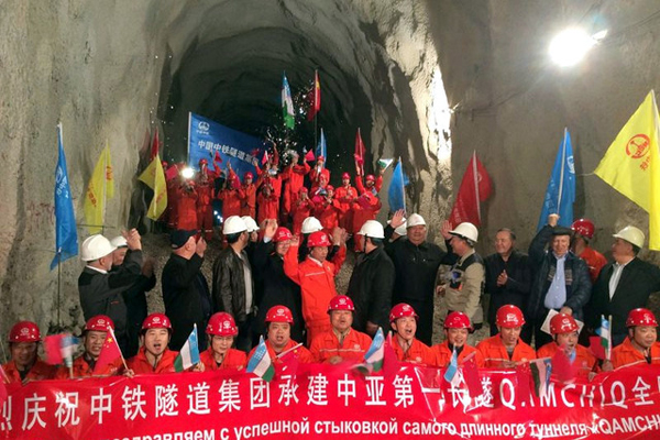 Railway tunnel constructed in Uzbekistan