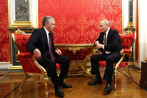 Президенты Узбекистана и России обсудили вопросы двустороннего сотрудничества