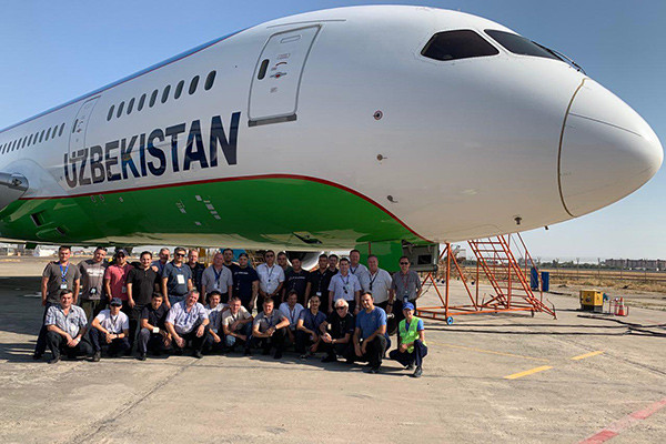 В Ташкенте выполнен первый C-check на Boeing-787 Dreamliner