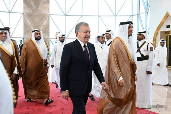President of Uzbekistan arrives in Doha
