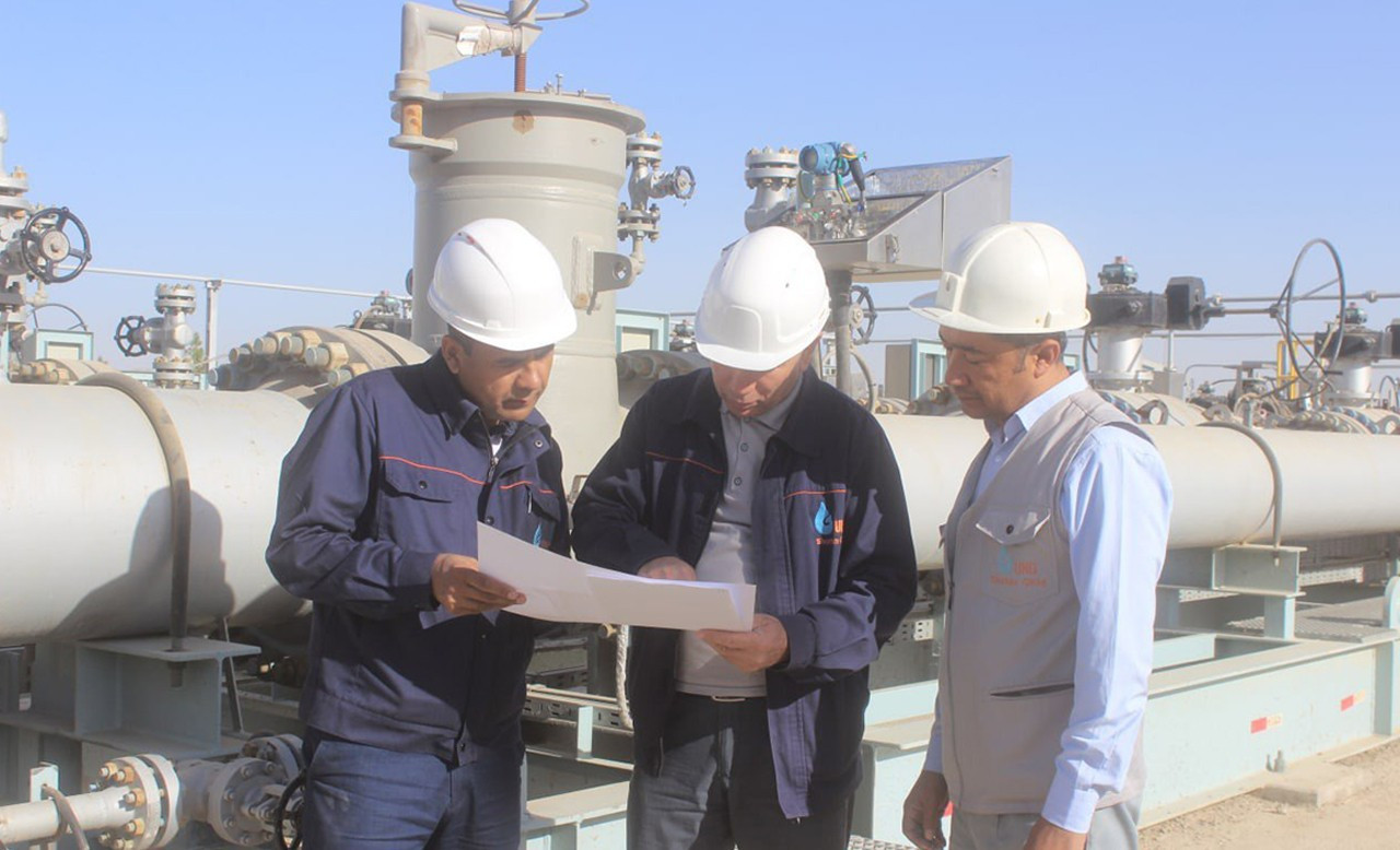The first stream of purified and dried gas at the Shurtan Head Structure was delivered to the GTL plant through a new pipeline