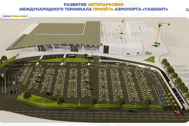 Uzbekistan Airports объявила план реконструкции площади перед терминалом прилета Ташкентского аэропорта