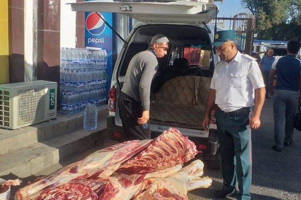 Employees of the Internal Affairs Directorate of Navoi region prevented the sale of unsuitable meat products