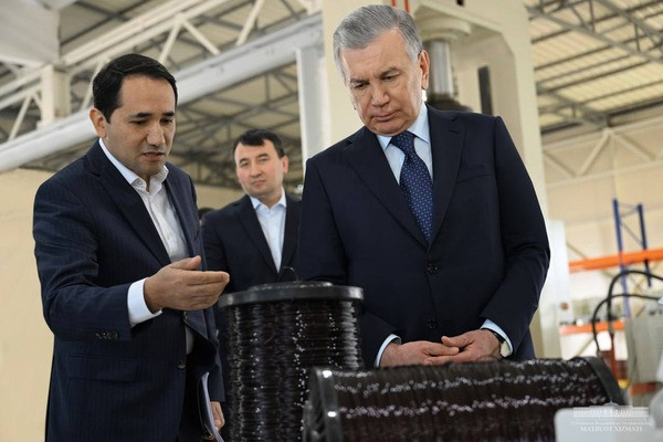 Samples of products and projects of the industrial enterprise were presented to the President