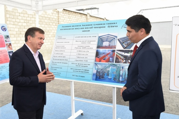 President inspects project of small industrial zone in Andijan