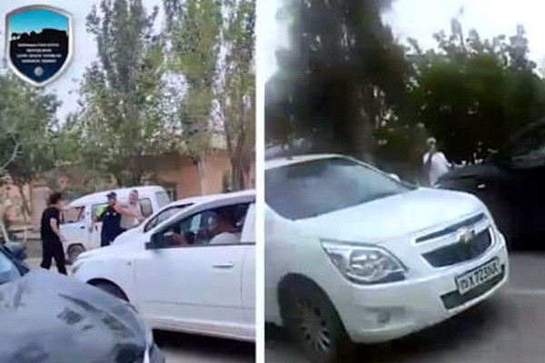 A driver beat up a traffic police officer in Karakalpakstan