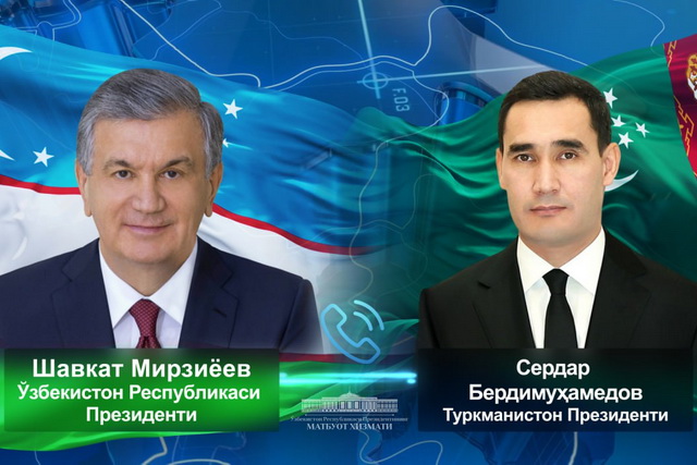 Presidents discuss development of Uzbek-Turkmen relations
