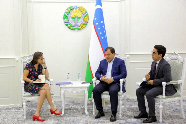 A meeting takes place with the head of the delegation of the European Union in Uzbekistan
