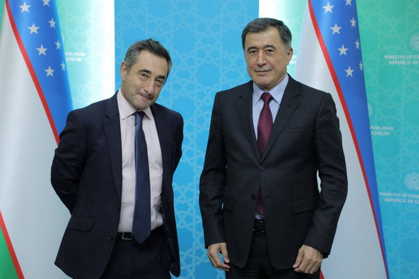 Vladimir Norov receives the communications consultant of the Office of the Adviser to the President of the Republic of Uzbekistan Suma Chakrabarti