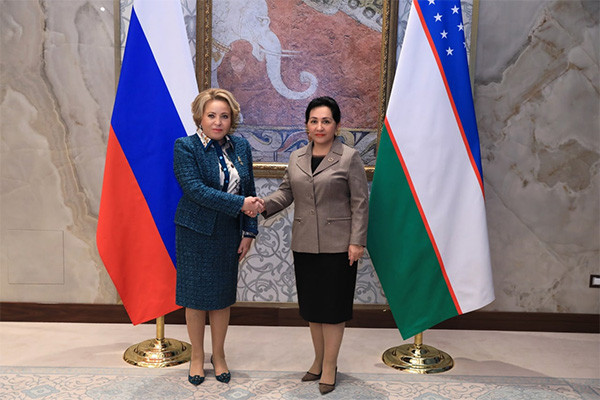 Matvienko discusses with the Chairman of the Senate of the Oliy Majlis of Uzbekistan the prospects for inter-parliamentary cooperation