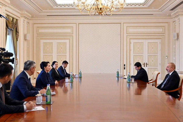 Chairperson of the Senate of the Oliy Majlis meets with the President of Azerbaijan