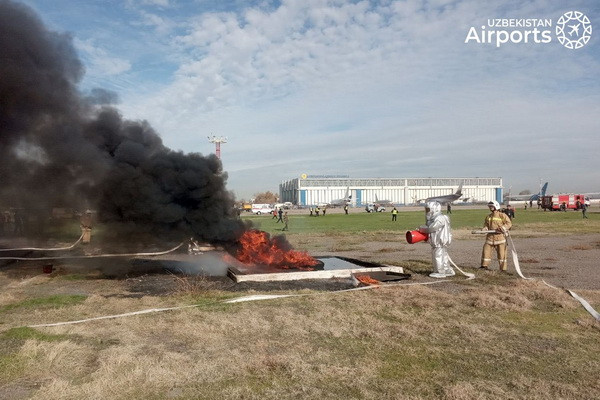 Emergency liquidation exercises were held at the Tashkent airport