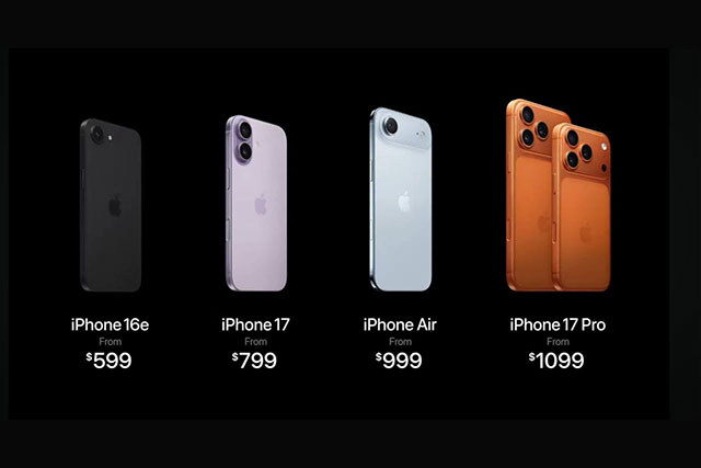 Apple представила iPhone 17 и ультратонкий iPhone Air