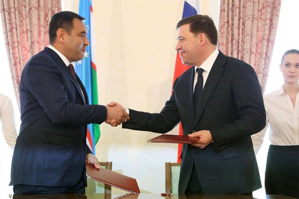 Governors of Namangan and Sverdlovsk regions sign protocol of intentions on cooperation