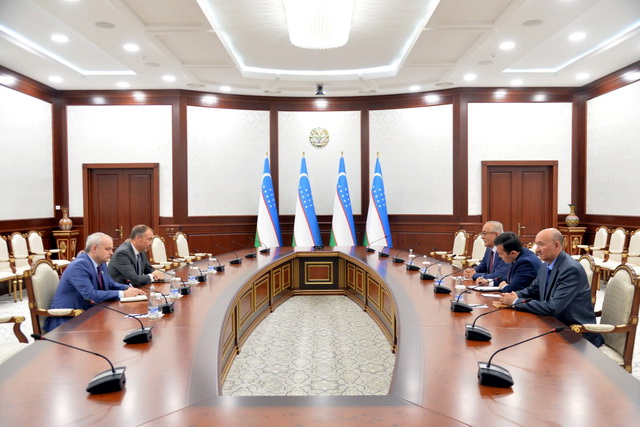 A meeting takes place at the Ministry of Foreign Affairs with the Head of the EU Delegation to Uzbekistan