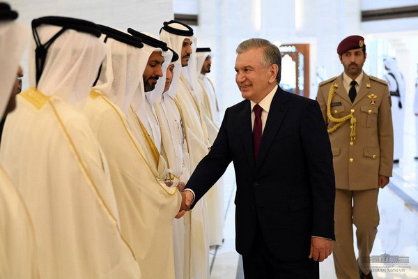 The official welcoming ceremony of the President of Uzbekistan takes place