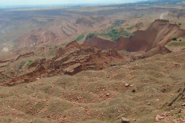 Произошло смещение оползневой массы на северном борту угольного разреза Ангрен