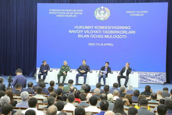 A meeting was held with entrepreneurs and exporters of Navoi region