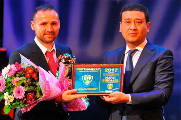 Марат Бикмаев стал лучшим футболистом года в Узбекистане