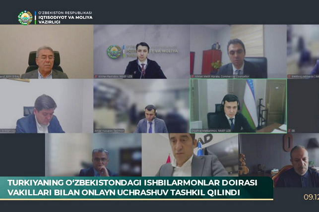 Oʻzbekiston va Turkiya investitsiya va hamkorlikni kengaytirishni onlayn tarzda muhokama qilishdi