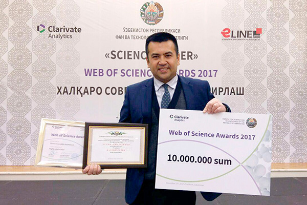 IUT профессори Хусниддин Олимов “Web of Science” мукофотини қўлга киритди