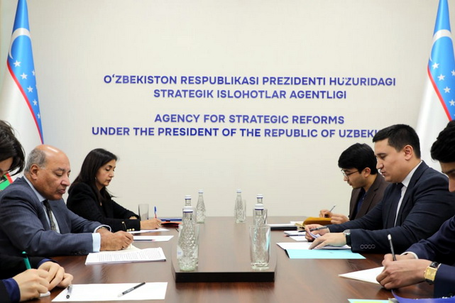 A meeting at the Agency for Strategic Reforms discussed cooperation with the Advisor to the President of Uzbekistan