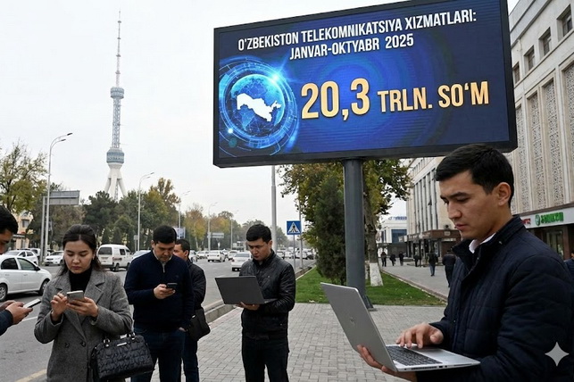 Telecommunications Services in Uzbekistan Reach 20.3 Trillion Soums in January–October 2025