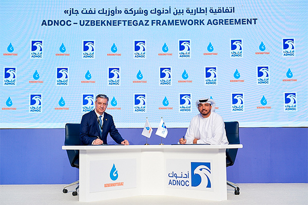 АО «Узбекнефтегаз» и ADNOC подписали рамочное соглашение