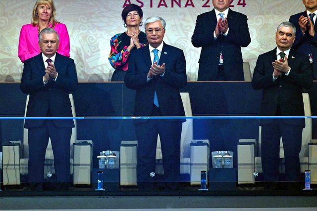 Shavkat Mirziyoyev attends the opening ceremony of the 5th World Nomad Games
