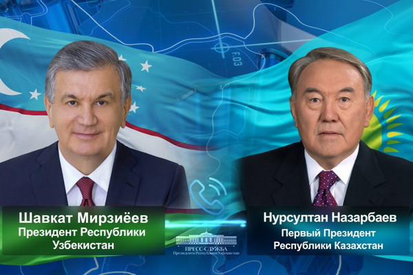 President of Uzbekistan congratulates the first President of Kazakhstan