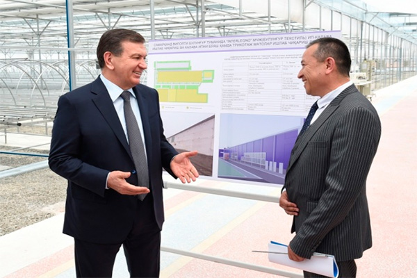 Projects, realized at FEZ Urgut, presented to Uzbek leader