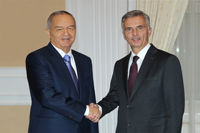 Ислам Каримов и Дидье Буркхальтер провели переговоры