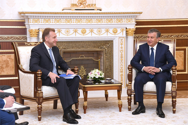 President of Uzbekistan receives First Deputy Prime Minister of Russia