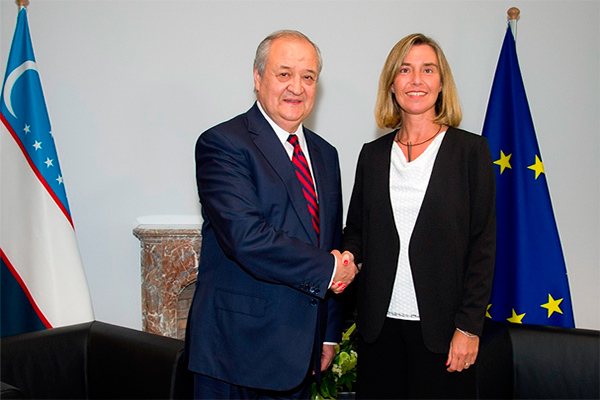 Abdulaziz Kamilov and Federica Mogherini discuss Uzbekistan-EU relations